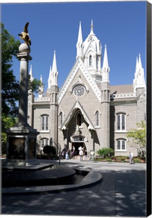 Framed Facade of the Salt Lake Assembly Hall, Temple Square, Salt Lake City, Utah, USA Print