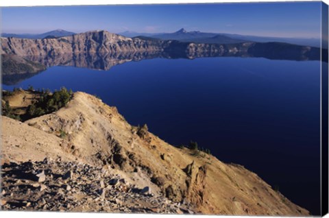 Framed Crater Lake, Garfield Peak, Crater Lake National Park, Oregon, USA Print