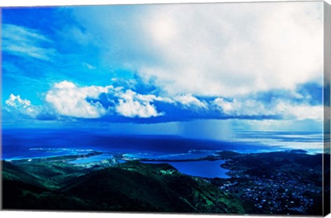 Framed Storm off of Sint Maarten, Netherlands Antilles Print