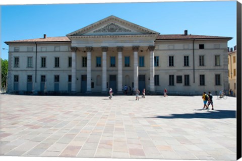 Framed Facade of a theatre, Teatro Sociale, Como, Lombardy, Italy Print