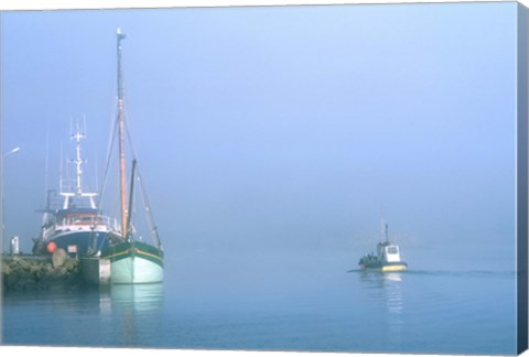 Framed Fishing boats at Loctudy harbor, Brittany, France Print