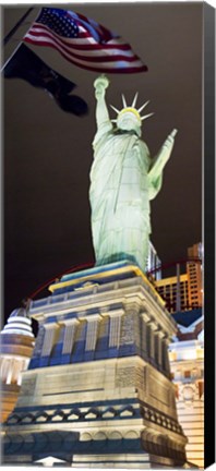 Framed Low angle view of a statue, Statue of Liberty, New York New York Hotel, Las Vegas, Nevada, USA Print