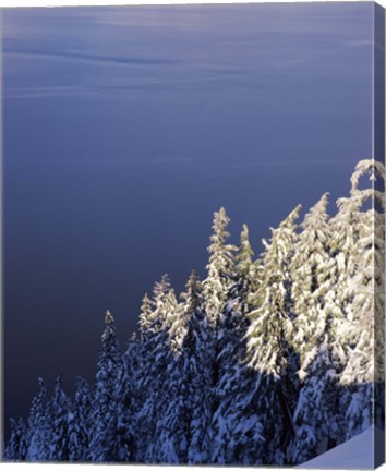 Framed Winter at South Rim, Crater Lake National Park, Oregon Print