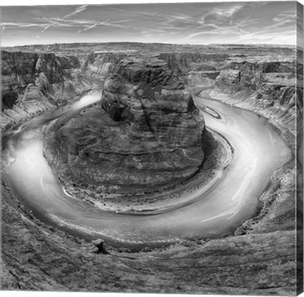 Framed Horseshoe Bend BW 2 of 3 Print