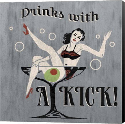 Framed Drinks with a Kick Print