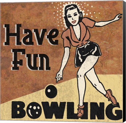 Framed Have Fun Bowling Print