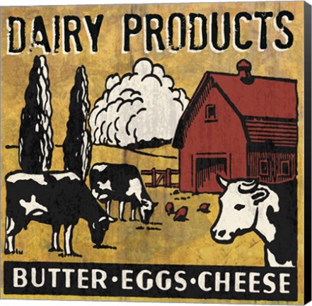 Framed Dairy Products Print