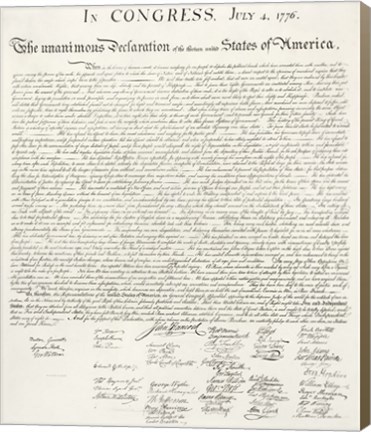 Framed Declaration of Independence Print