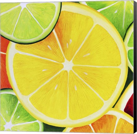 Framed Sliced Lemon Print