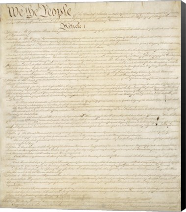 Framed Constitution of the United States I Print