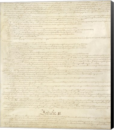 Framed Constitution of the United States II Print