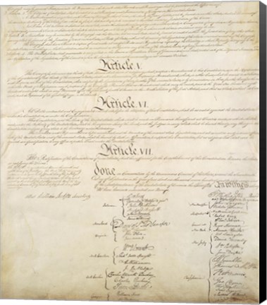 Framed Constitution of the United States IV Print