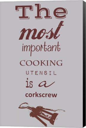 Framed Most Important Cooking Utensil Print