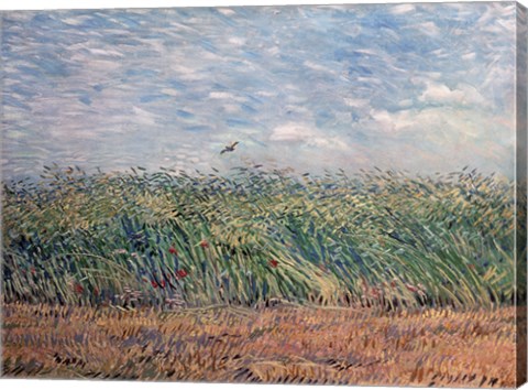 Framed Wheatfield with Lark, 1887 Print