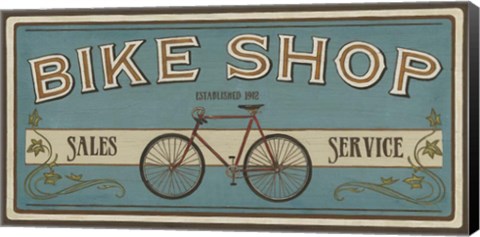 Framed Bike Shop I Print