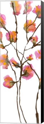 Framed Inky Blossoms I Print