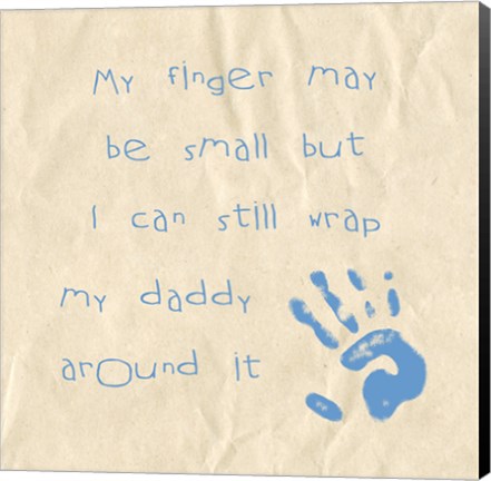 Framed My Finger May Be Small Baby Boy Print