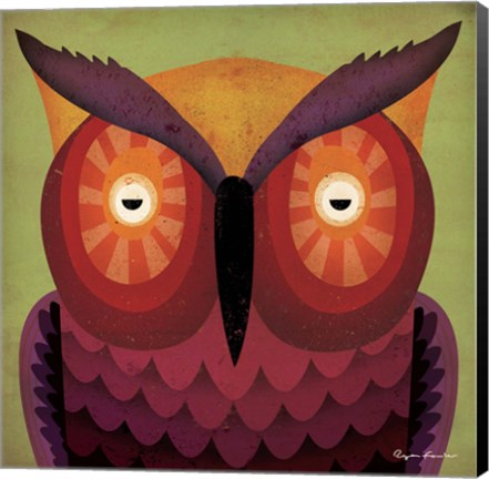 Framed Owl WOW Print