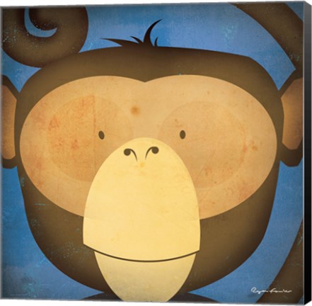 Framed Monkey WOW Print