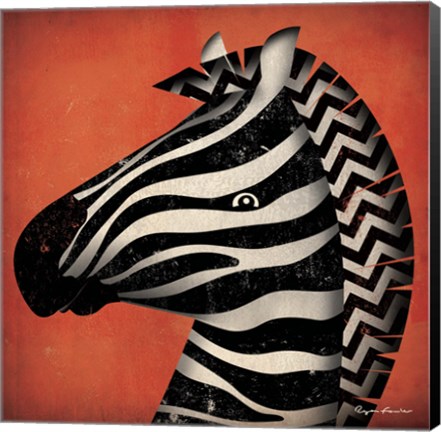 Framed Zebra WOW Print