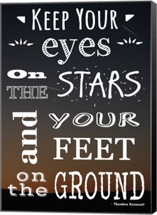 Framed Keep Your Eyes On the Stars- Theodore Roosevelt Print