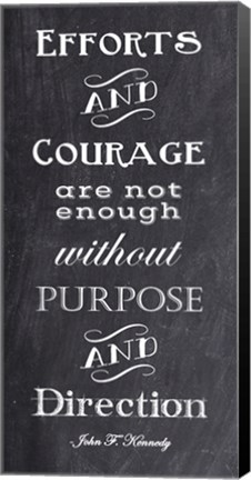 Framed Efforts &amp; Courage Quote Print