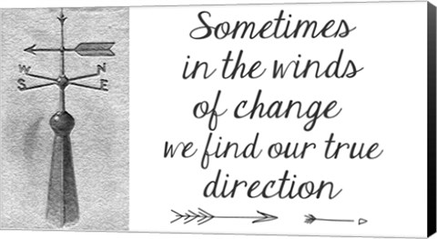 Framed Sometimes In The Winds Of Change Print