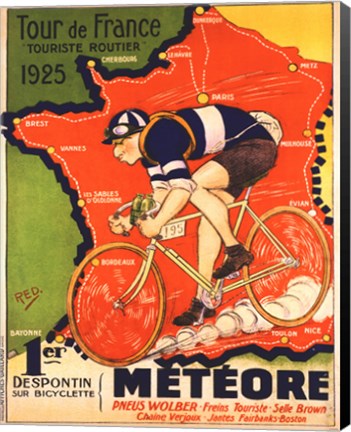 Framed Tour de France 1925 Print