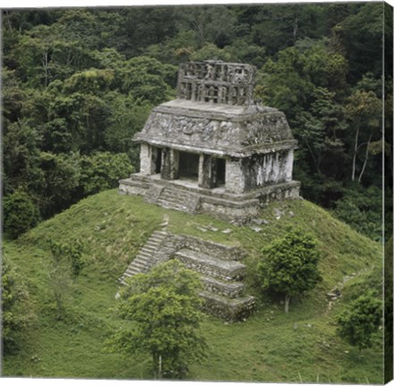 Framed Temple of the Cross Palenque Print