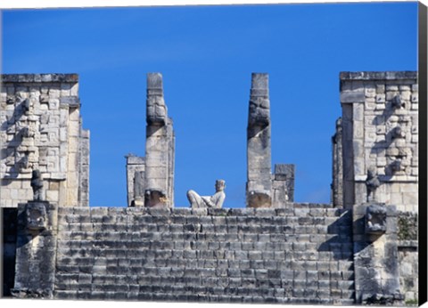 Framed Chac Mool Temple of the Warriors Chichen Itza Print