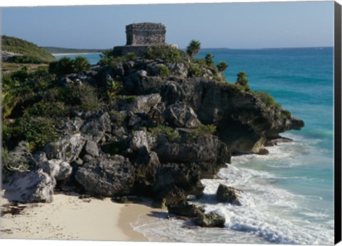 Framed Ruins on a cliff, El Castillo Print