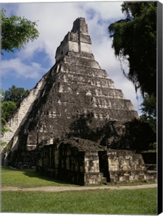 Framed Facade of the Temple of the Great Jaguar, Tikal Print