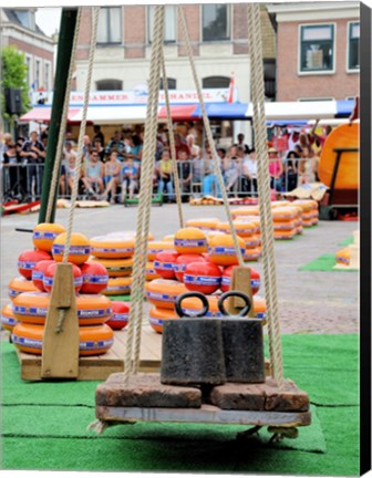 Framed Dutch Cheese Market photograph Print