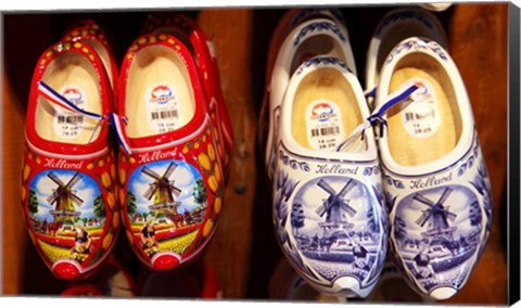 Framed Wooden Dutch Clogs Print