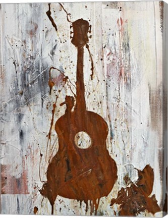 Framed Rust Guitar Print