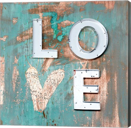 Framed Love Patina I Print