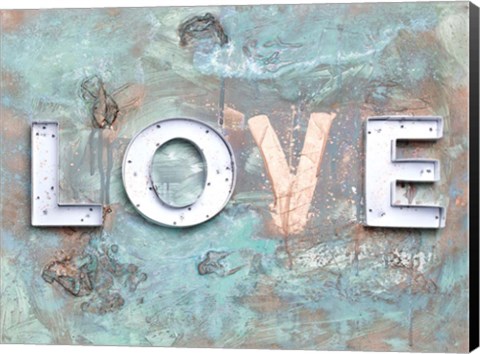 Framed Love Patina II Print