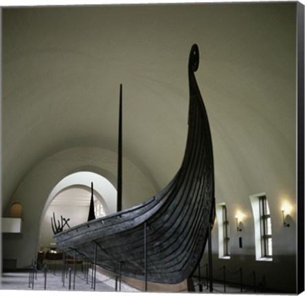 Framed 9th Century Viking Ships Oslo, Norway Print
