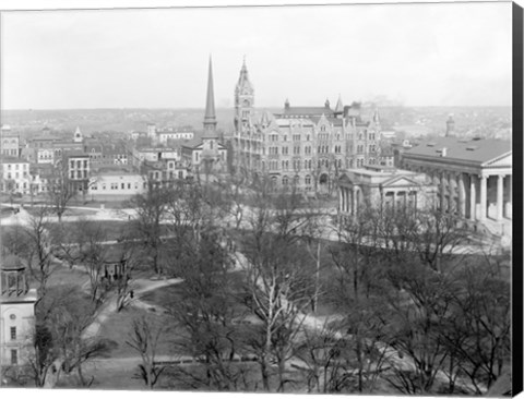 Framed Richmond, Va. black and white Print