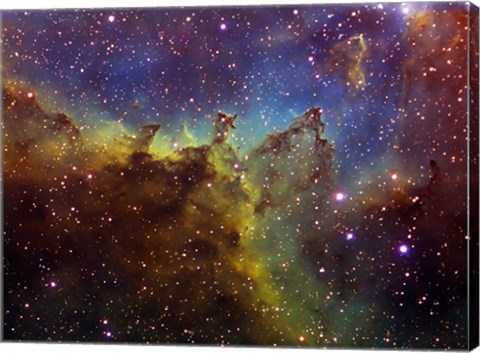 Framed Part of the IC1805 (Heart nebula) in Cassiopeia Print