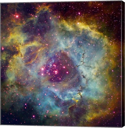 Framed Rosette nebula (NGC 2244) in Monoceros Print