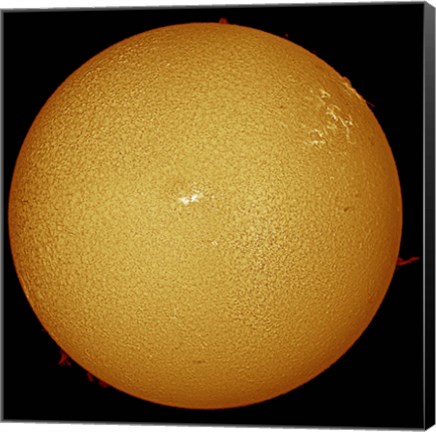 Framed sun in H-alpha light Print