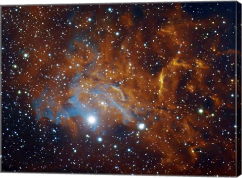 Framed Flaming Star Nebula in Auriga Print