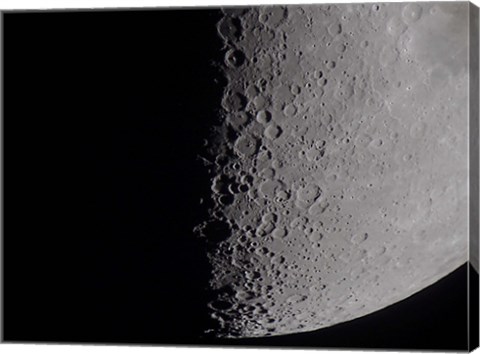 Framed South terminator of 7 day moon Print