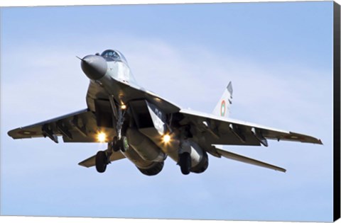 Framed Bulgarian Air Force MiG-29 prepares for landing Print