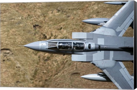 Framed Front section of a Royal Air Force Tornado GR4 during low fly training in North Wales Print