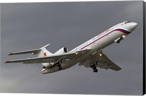 Framed Tupolev Tu-154M in flight over Bulgaria Print