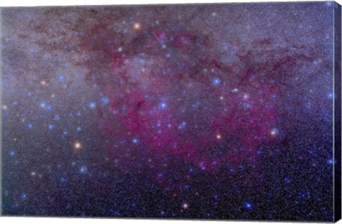 Framed extensive Gum Nebula area in the constellation Vela Print