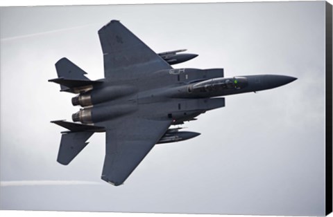 Framed F-15E Strike Eagle flying over North Wales Print