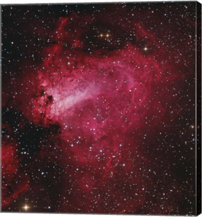 Framed Messier 17, The Swan Nebula in Sagittarius Print